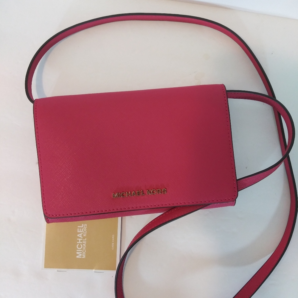 NWT MICHAEL KORS LARGE PHONE CROSSBODY BAG CASE CL - Picture 6 of 8